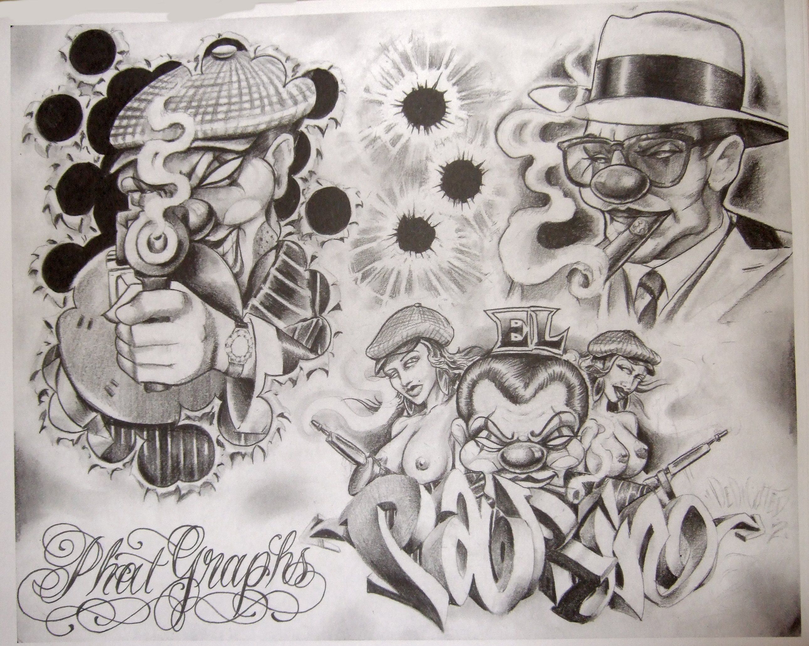 Tattoo Flash By Boog 191 Chicano Drawings