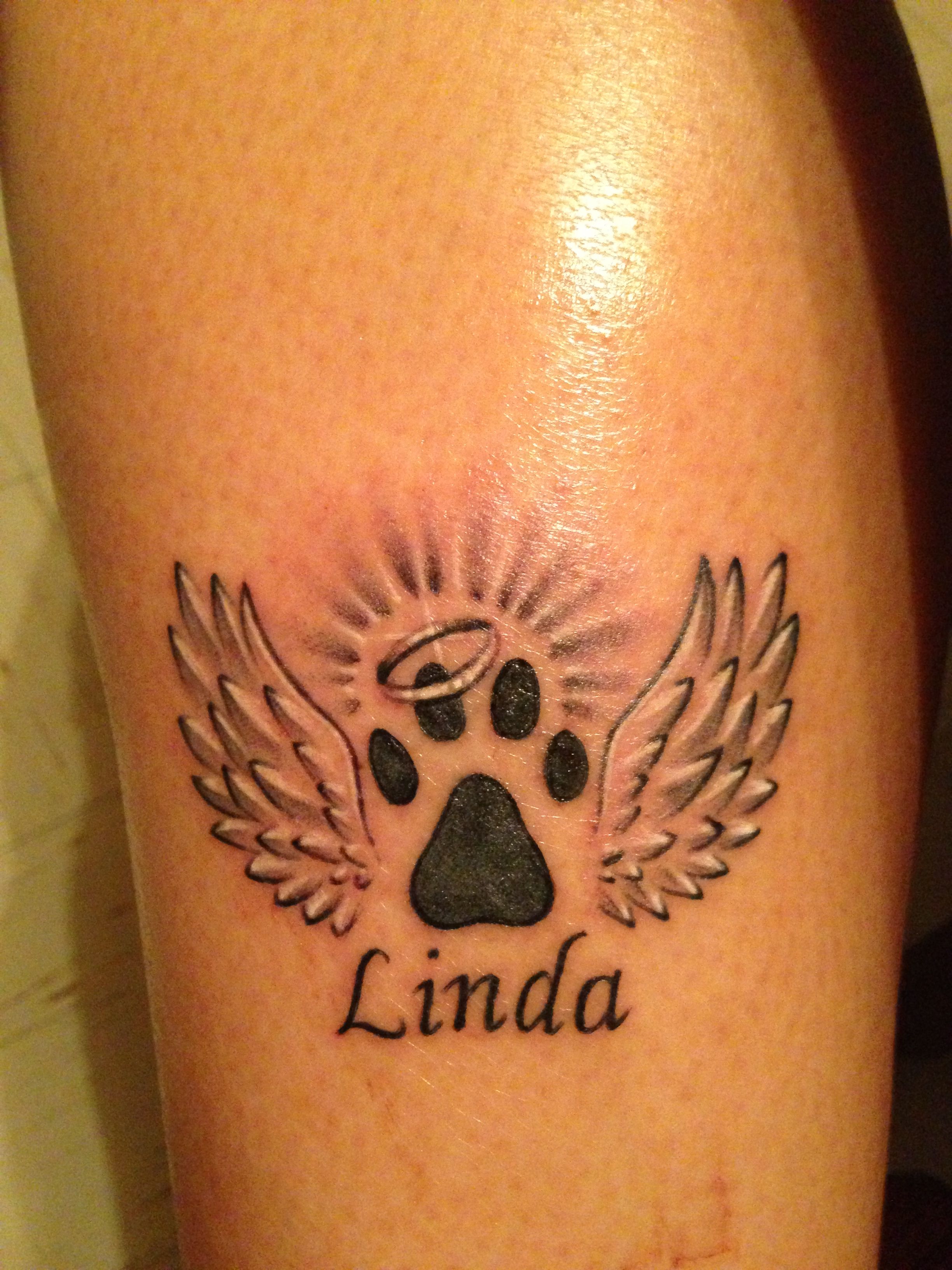 Tattoo In Memory Of My Dog Linda Pawprint Tattoo Dog Memorial