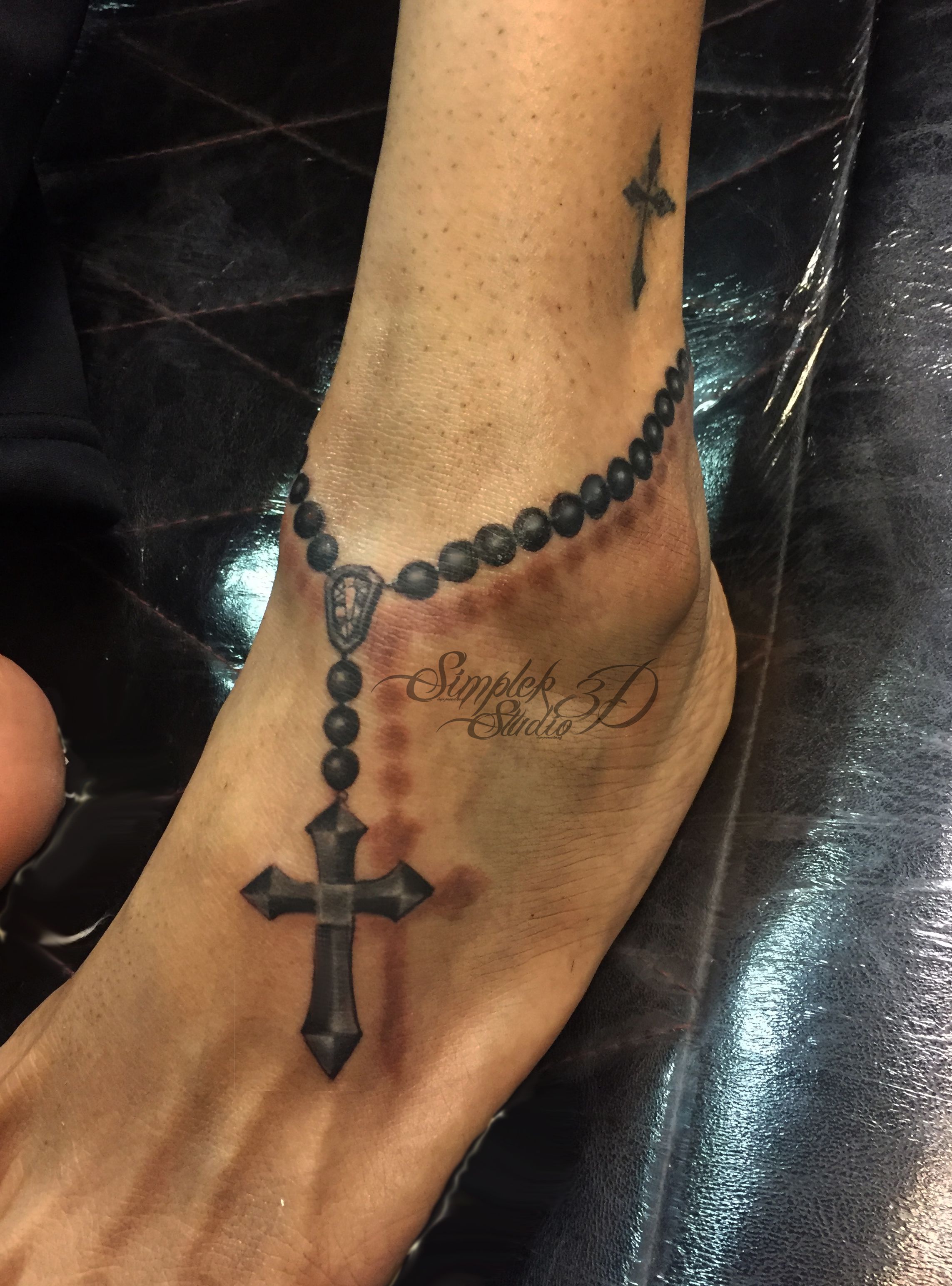 Tattoo Love Rosary Tattoos On Foot