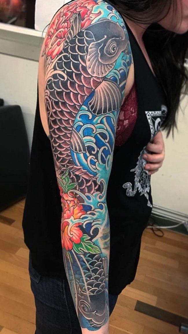 Koi Fish Tattoo Sleeve Designs: Inspirational Ideas