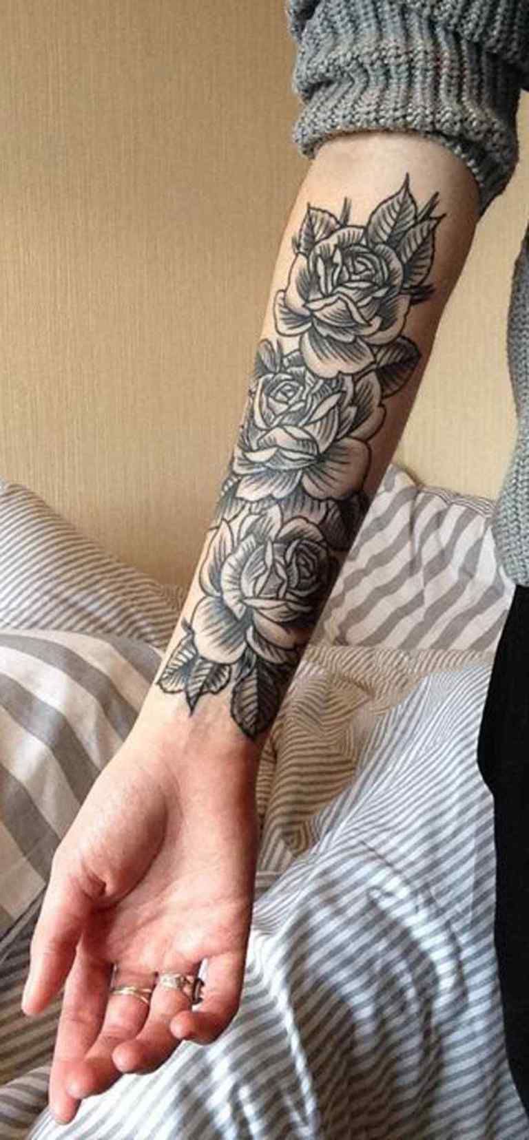 Elegant Tattoo Sleeves for Women with Rose Designs