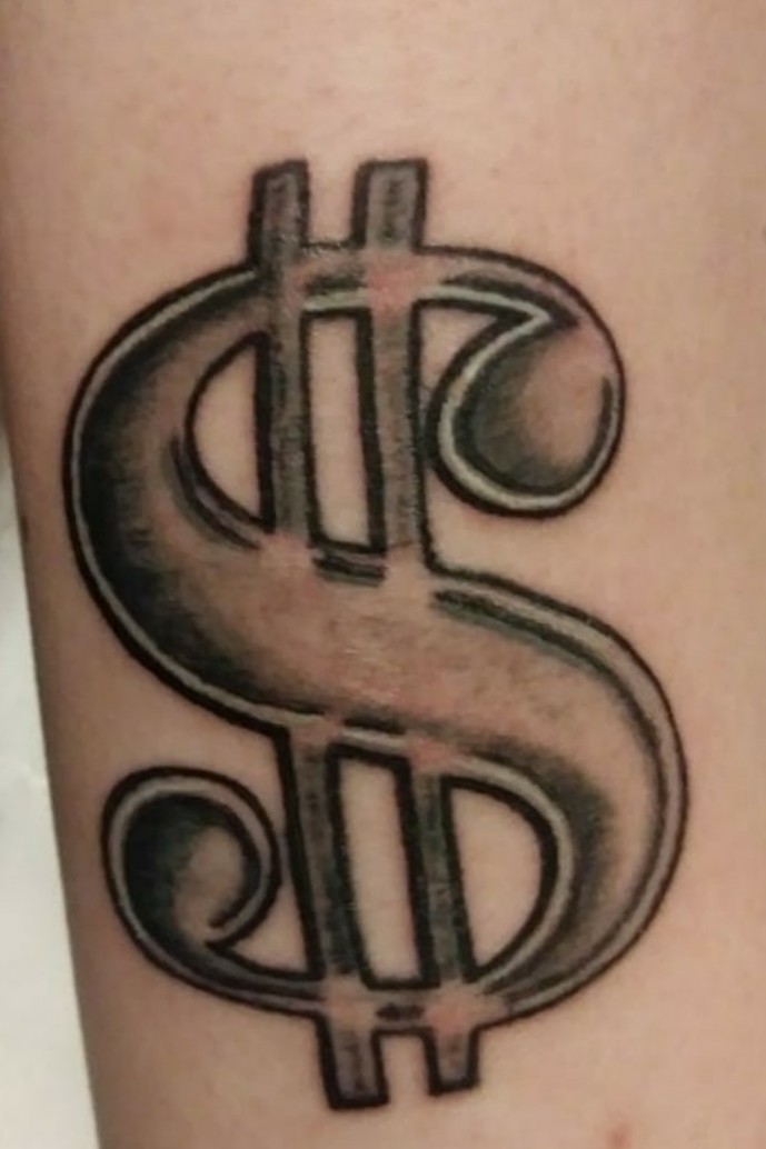 Tattoo Uploaded By Hannah Belle Dollar Sign Tattoo Money Black And