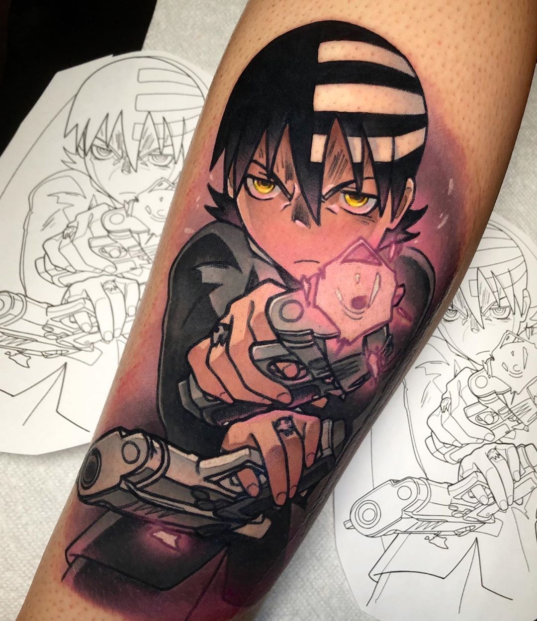 Tattoooos On Pinterest Soul Eater Tattoos And Body Art And American