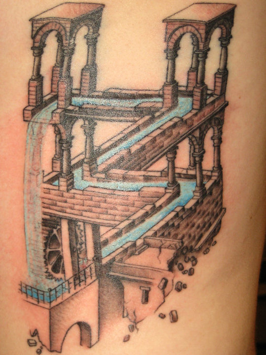 Tattoos Org M C Escher Tattoo By Paolino Caraffa At Rising