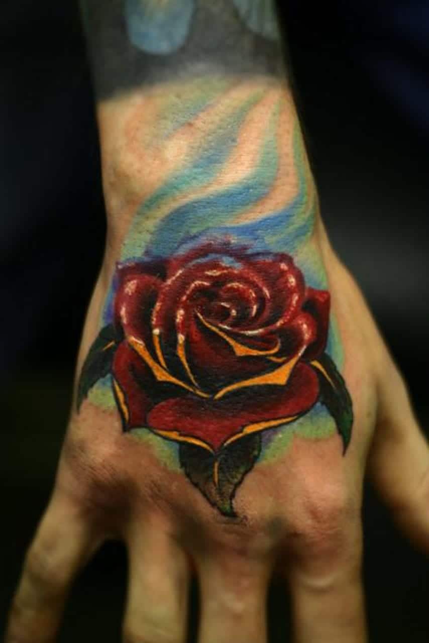 Tatuaje De Rosas Para Hombre