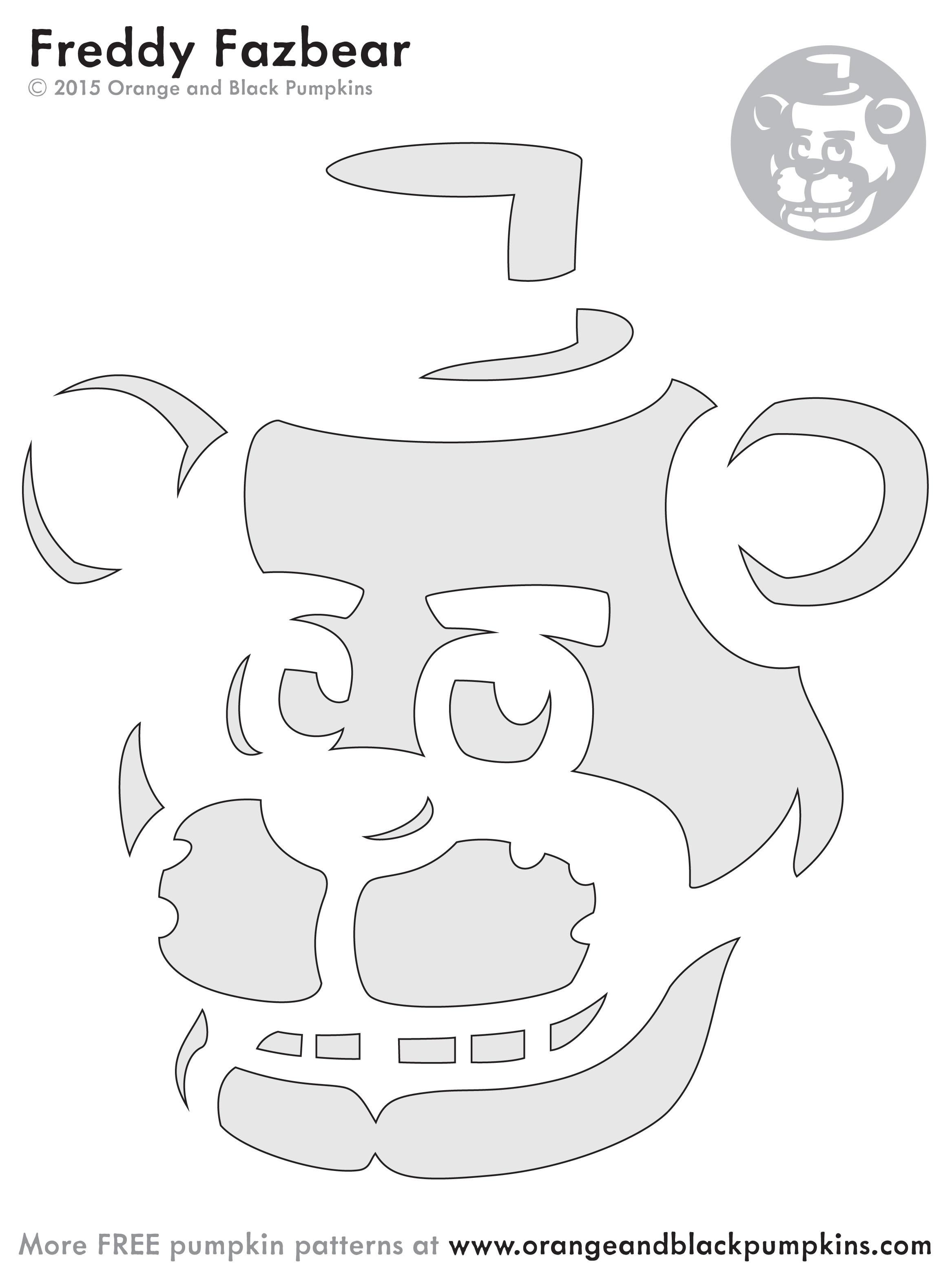 Template Fnaf Pumpkin Carving Stencils