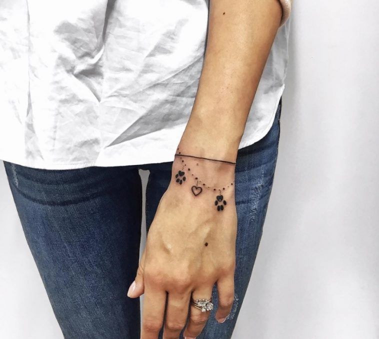 The 80 Cutest Paw Print Tattoos Ever The Paws Wrist Tattoos Girls