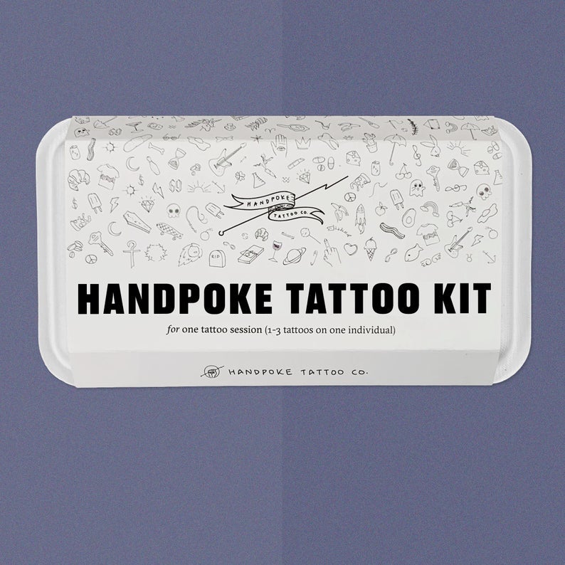 The Handpoke Tattoo Kit For One Stick And Poke Tattoo Etsy Stick N