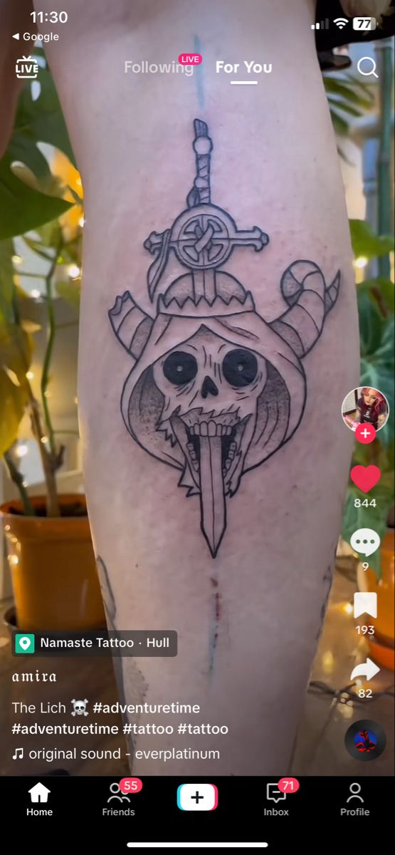 The Lich Tattoo By Doom Tattoo In Montreal Canada R Adventuretime