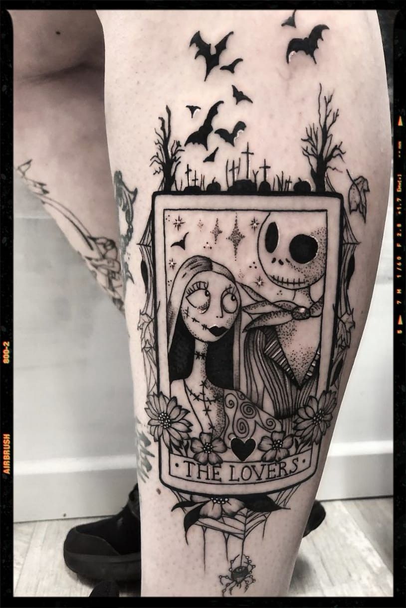 The Lovers Jack Skellington Sally Tattoo Nightmare Before Christmas