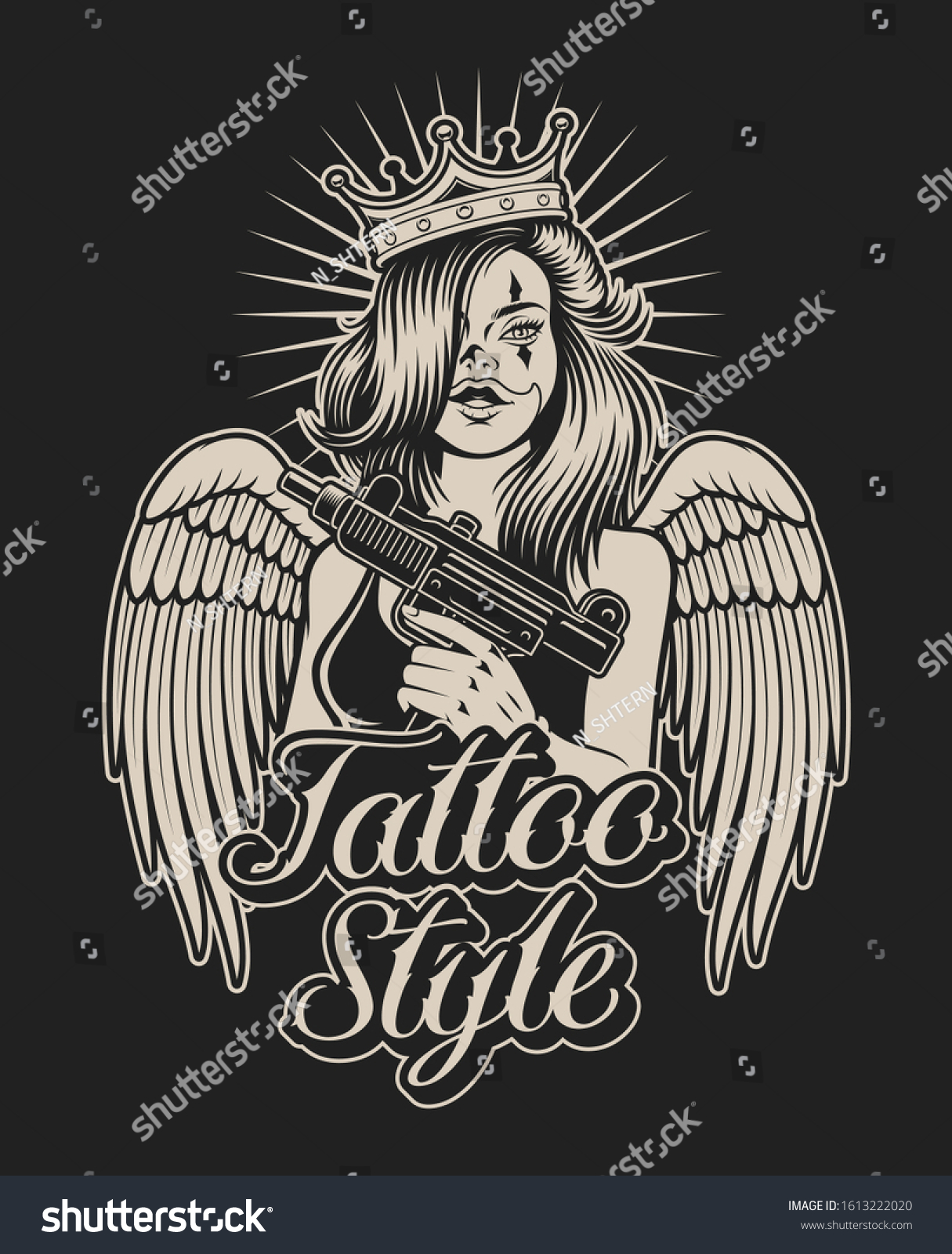 The Meaning Behind My Gangster Angel Tattoo Gangster Angel With Gun