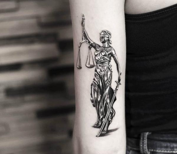 The Scales Of Justice Tattoo Balancing Ink And Ideals Art And Design