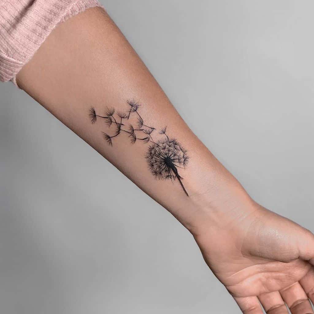 They Gave Me A Reason To Live Dandelion Tattoo With 3 Birds Mom Tattoos Dandelion Tattoo