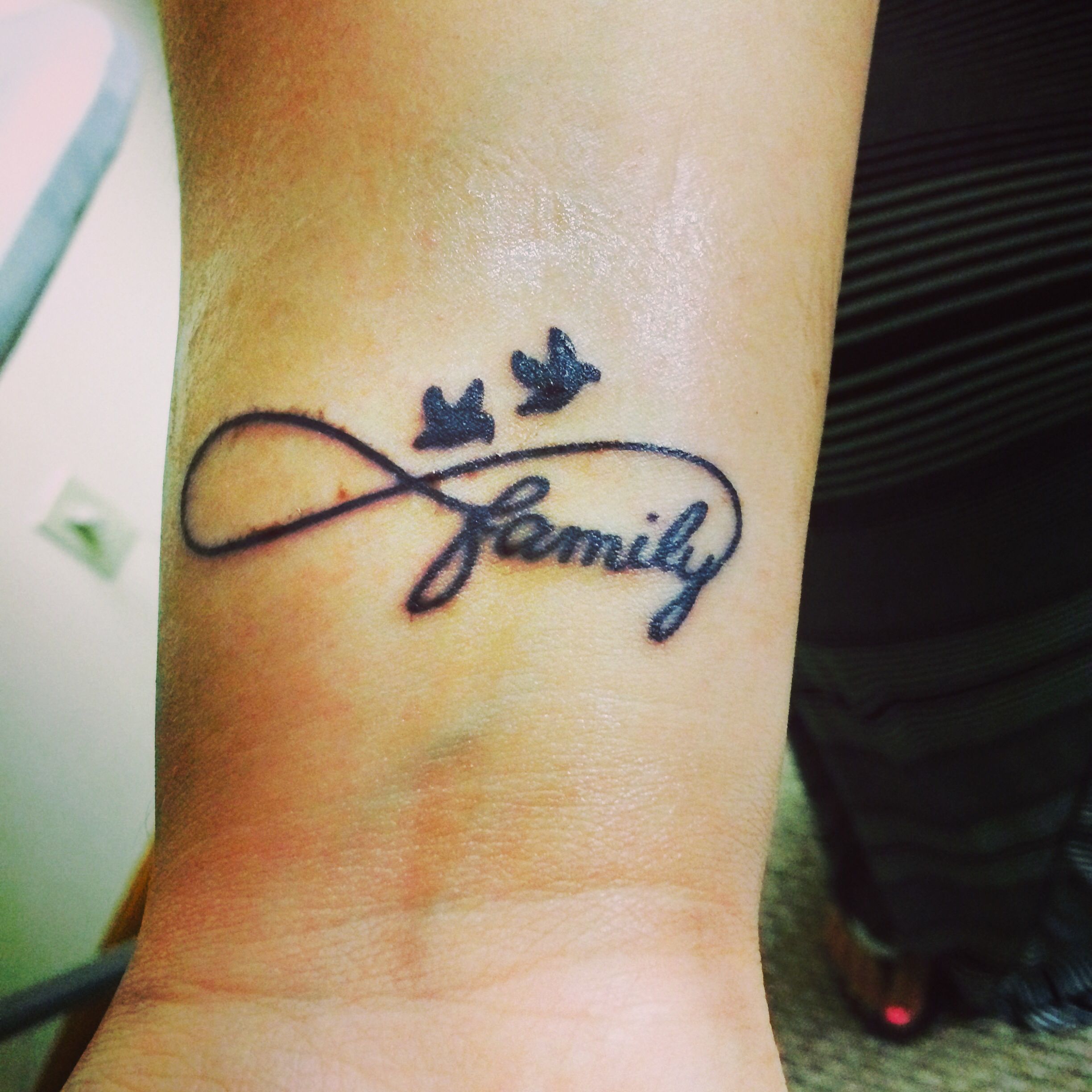 This Is My Lovely Family Tattoo The Word Family Is In A Infinity Sign