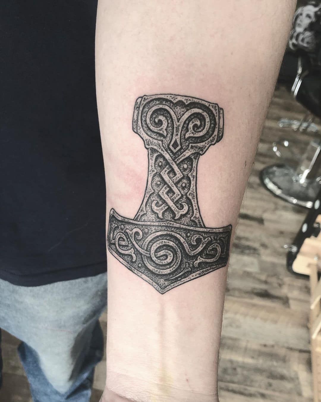 Thors Hammer Thor Hammer Tattoo Mjolnir Tattoo Thor Tattoo Viking