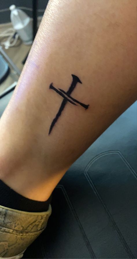 Three Nails Cross Tattoo By Hassified Cross Tattoo Designs Cross