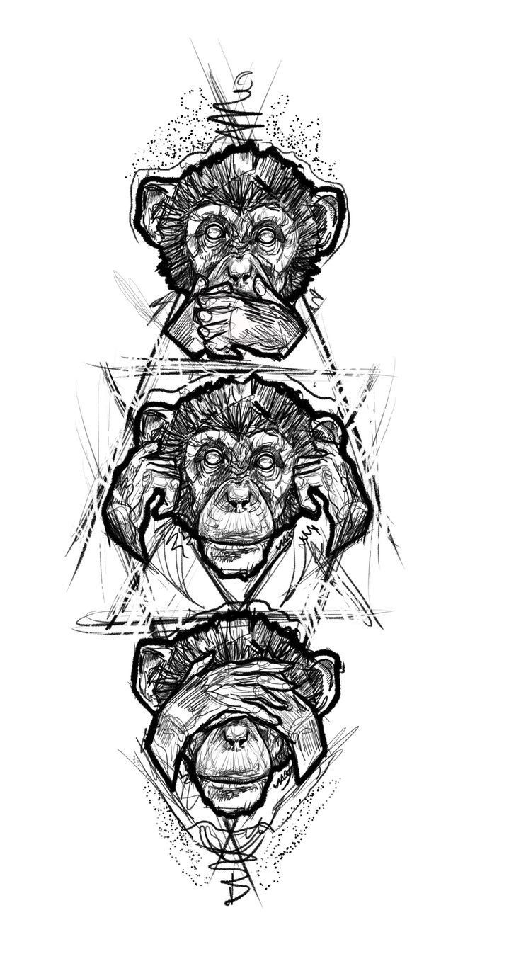 Three Wise Monkey Skeletons Tattoo By Yayzus On Deviantart Three Wise