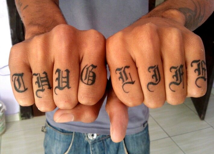 Thug Life Knuckle Tattoo