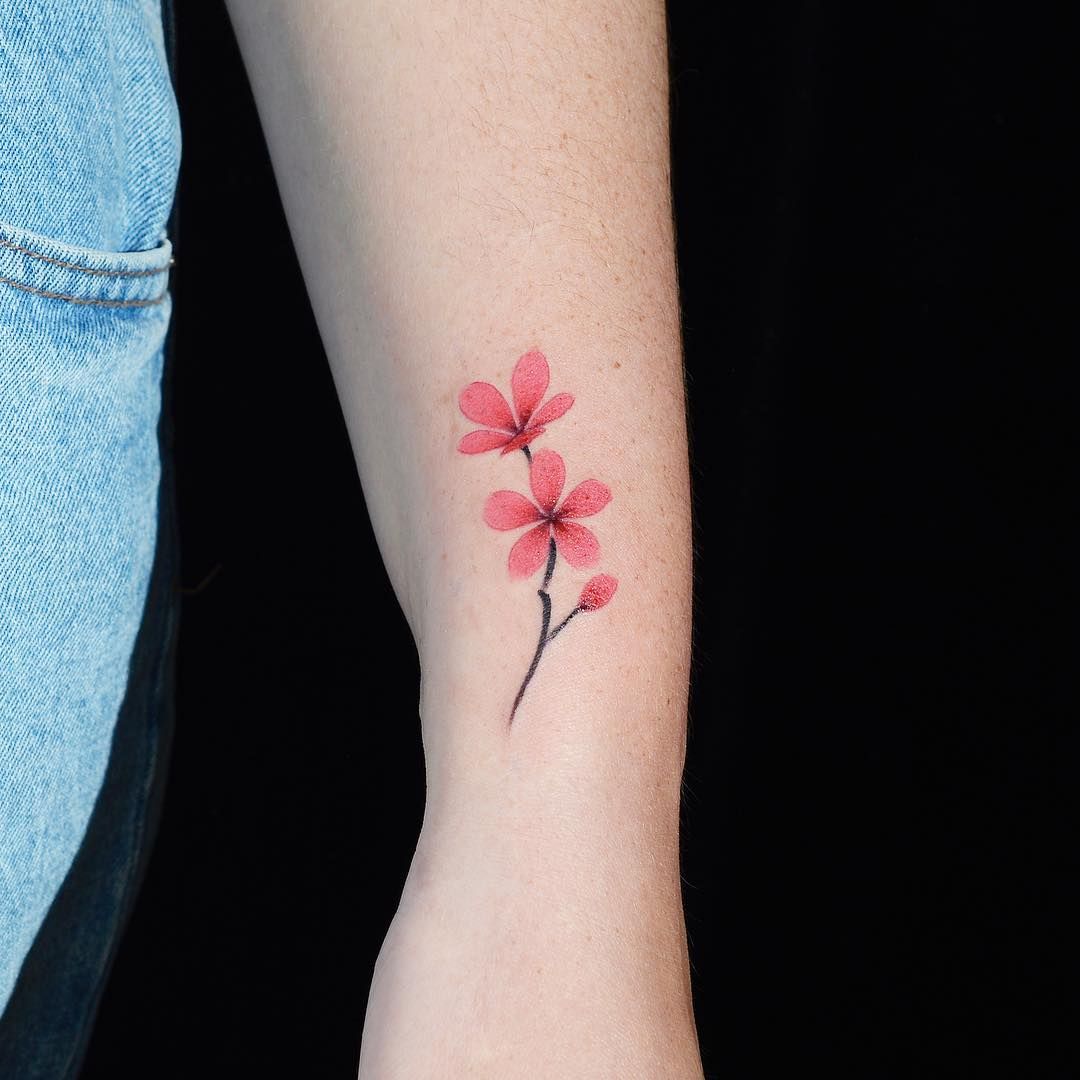 5 Stunning Tiny Cherry Blossom Tattoo Ideas