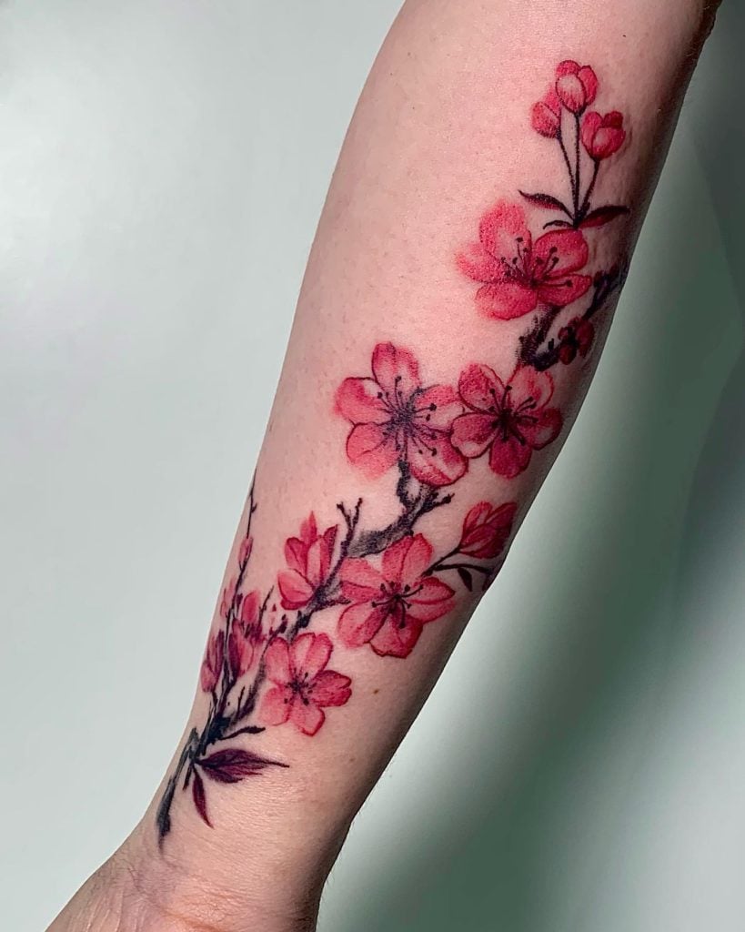 Top 10 Most Beautiful Cherry Blossom Tattoo Ideas For Women