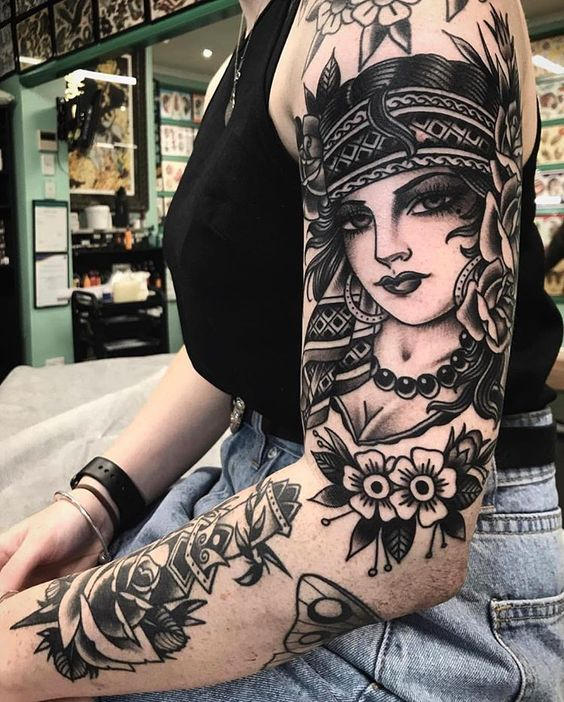 Top 109 Best Gypsy Tattoos 2020 Inspiration Guide