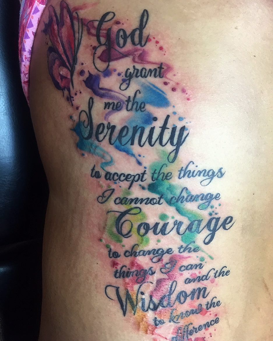 Top 30 Serenity Prayer Tattoos Top Serenity Prayer Tattoo Designs Idea