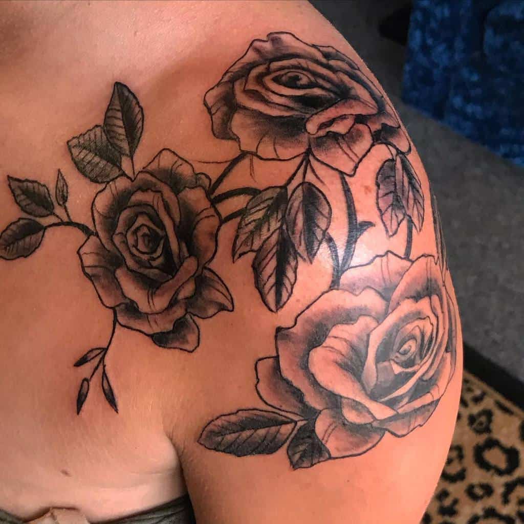 Top 51 Best Rose Shoulder Tattoo Ideas 2021 Inspiration Guide