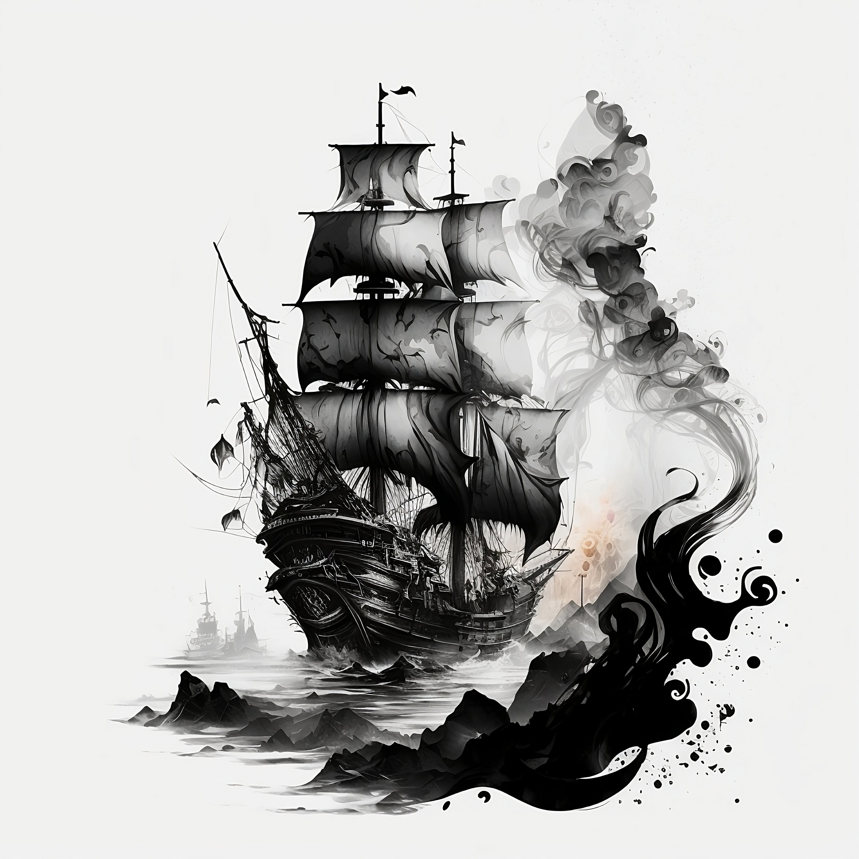 Top 66 Realistic Pirate Ship Tattoo In Cdgdbentre