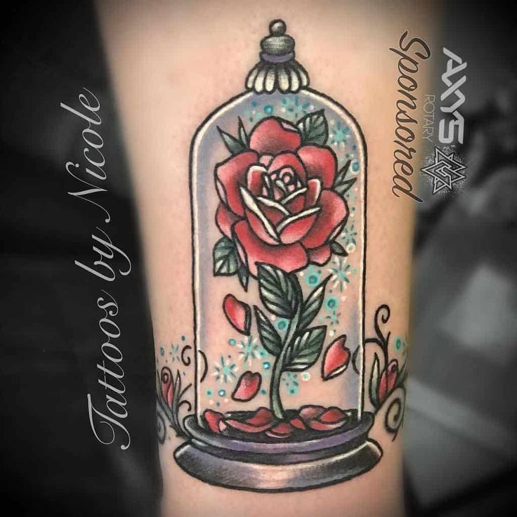 Top 71 Beauty And The Beast Rose Tattoo Ideas 2021 Inspiration Guide