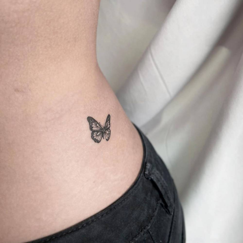 Top 74 Butterfly Hip Tattoos Latest In Cdgdbentre