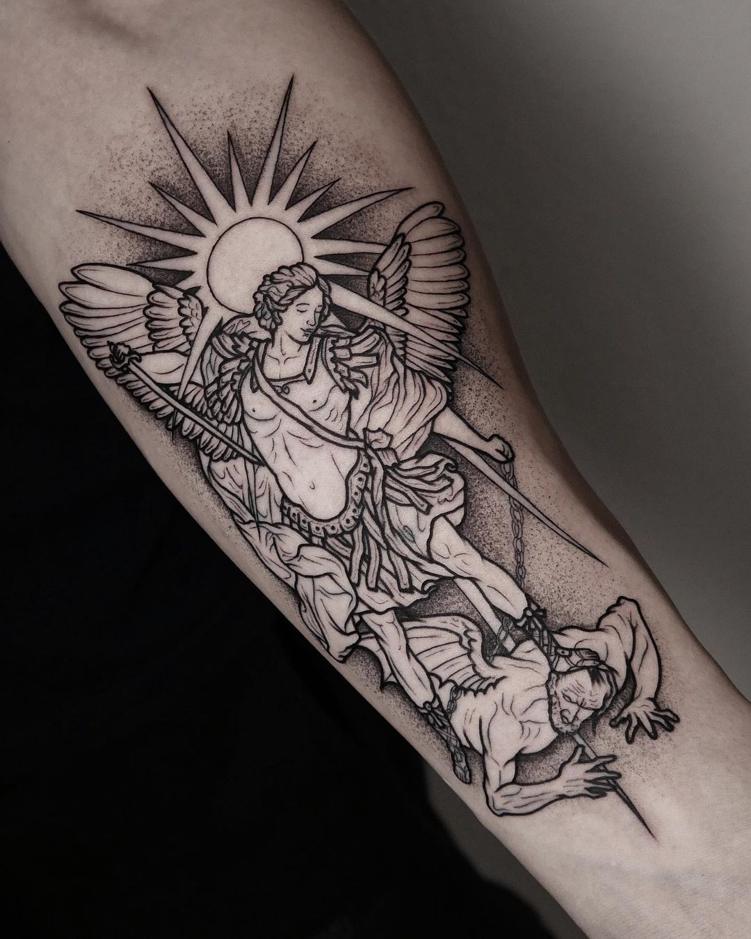 Top 74 Saint Michael The Archangel Tattoo Forearm Latest In Coedo Com Vn