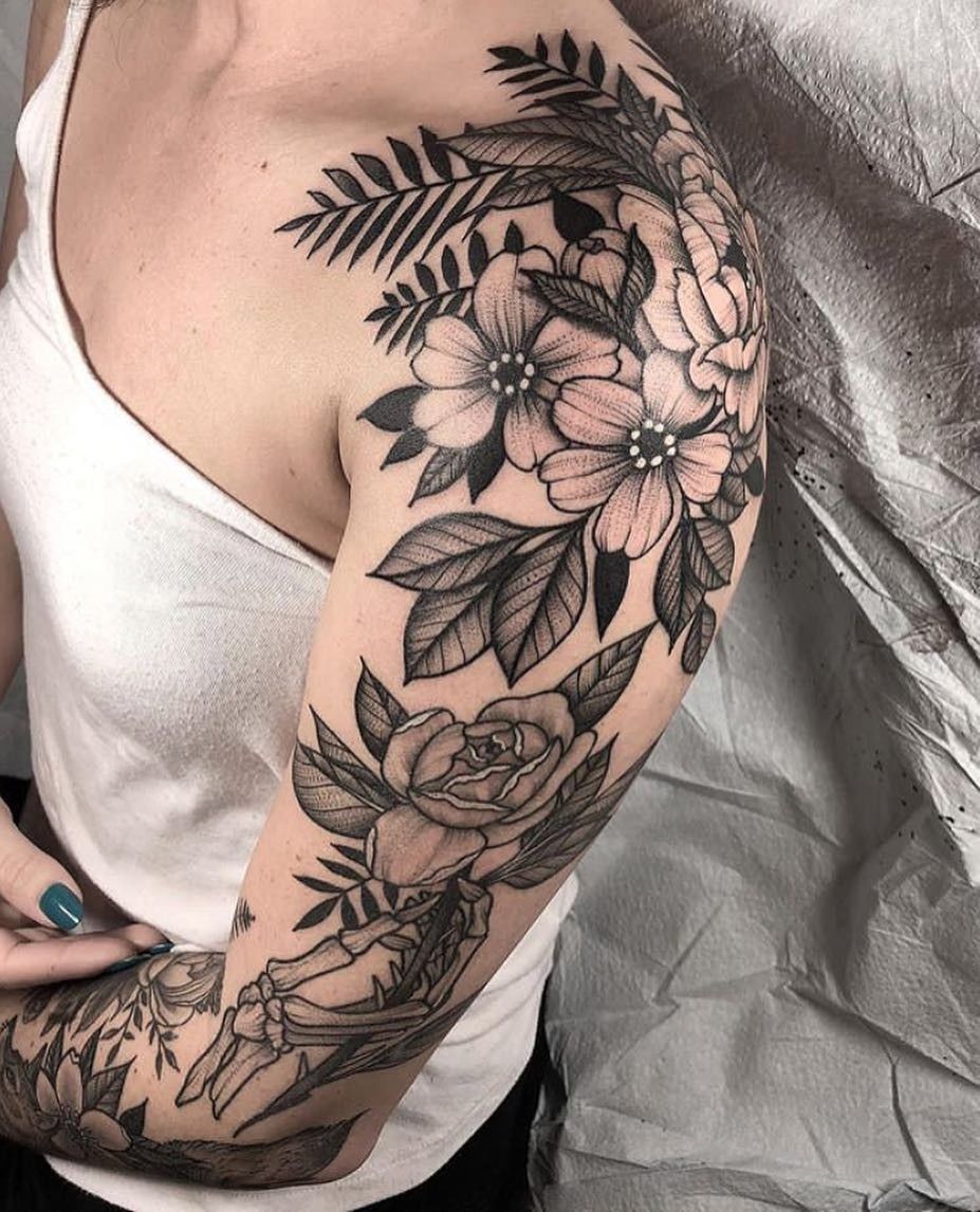 Top 83 Floral Arm Tattoo Female Latest In Eteachers