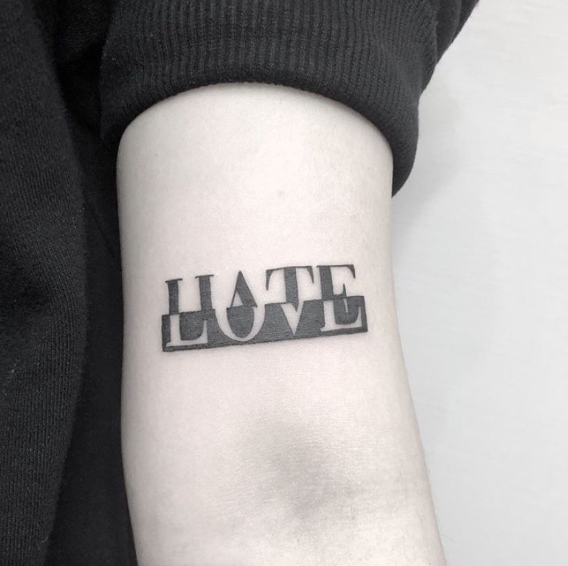 Top More Than 64 Hate Love Tattoo Best In Cdgdbentre