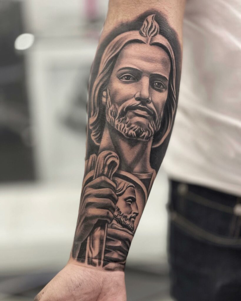 Top More Than 75 Jesus On The Cross Tattoo Forearm In Eteachers