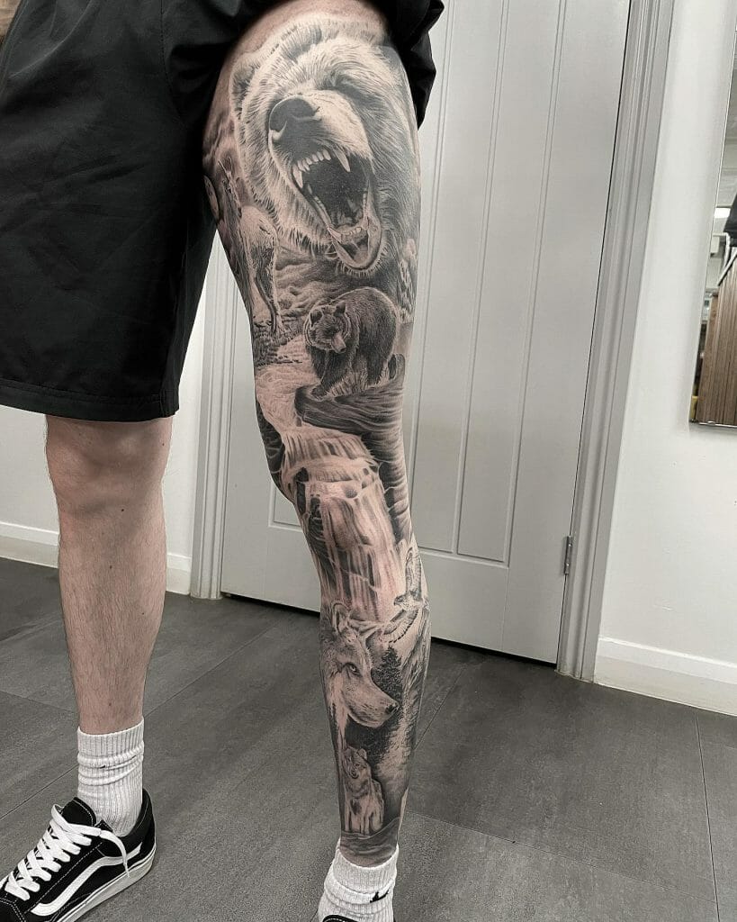 Top More Than 83 Leg Sleeve Tattoo Male Super Hot In Coedo Com Vn