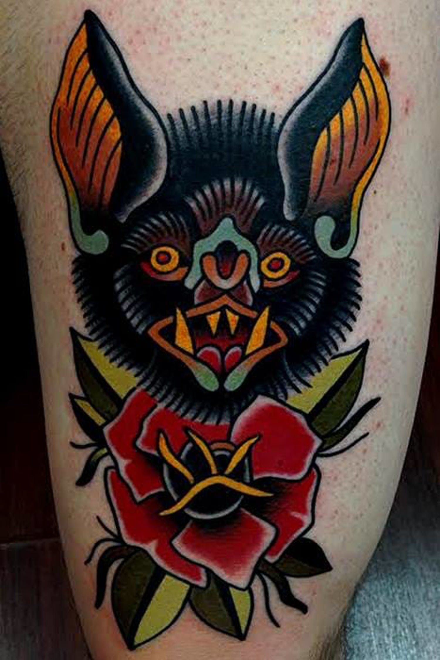 Traditional Bat Tattoo