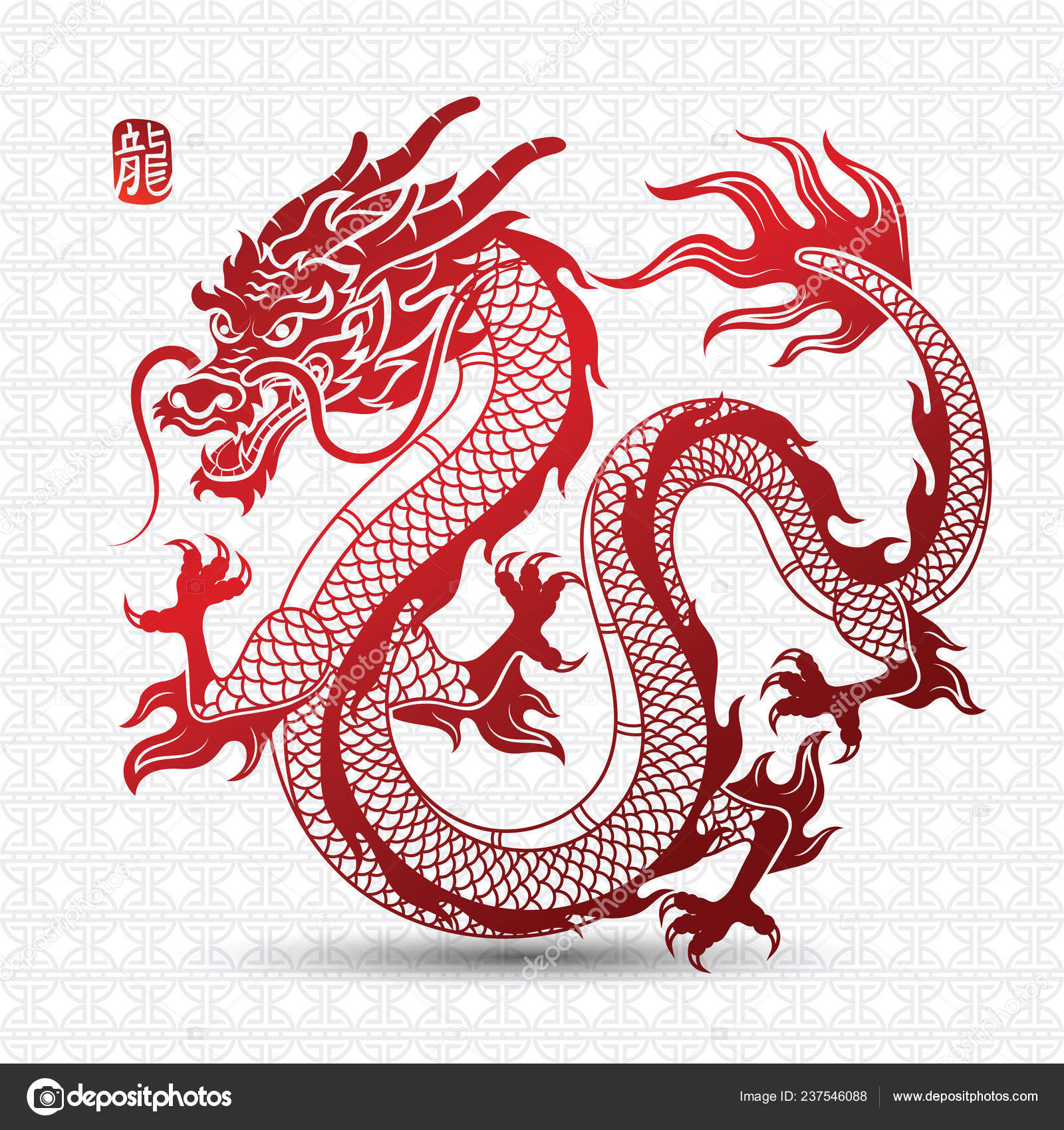 Traditional Blue Chinese Dragon Stock Vector Illustration Of Legend