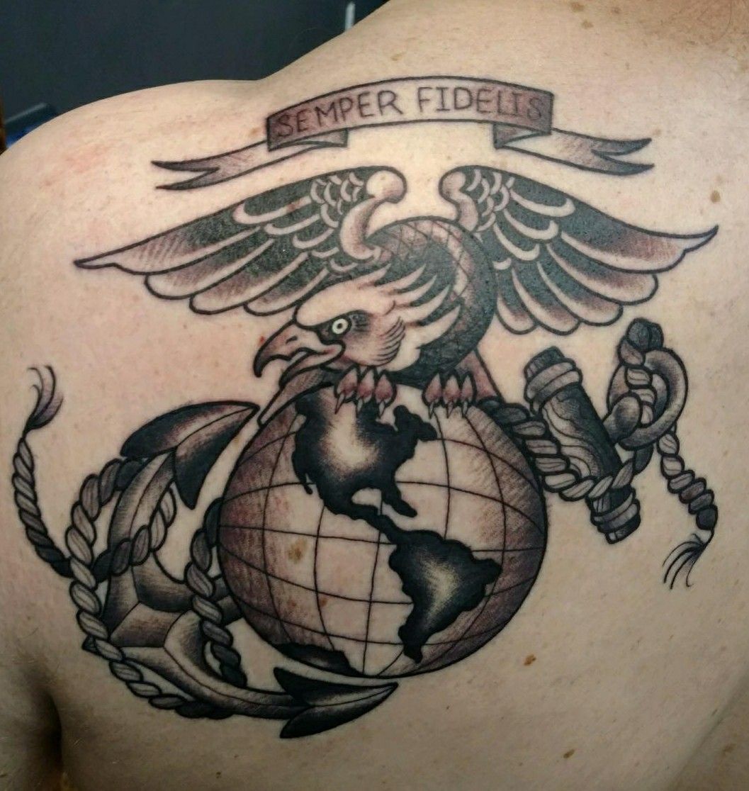 Traditional Eagle Globe And Anchor Tattoo World Of Good Account