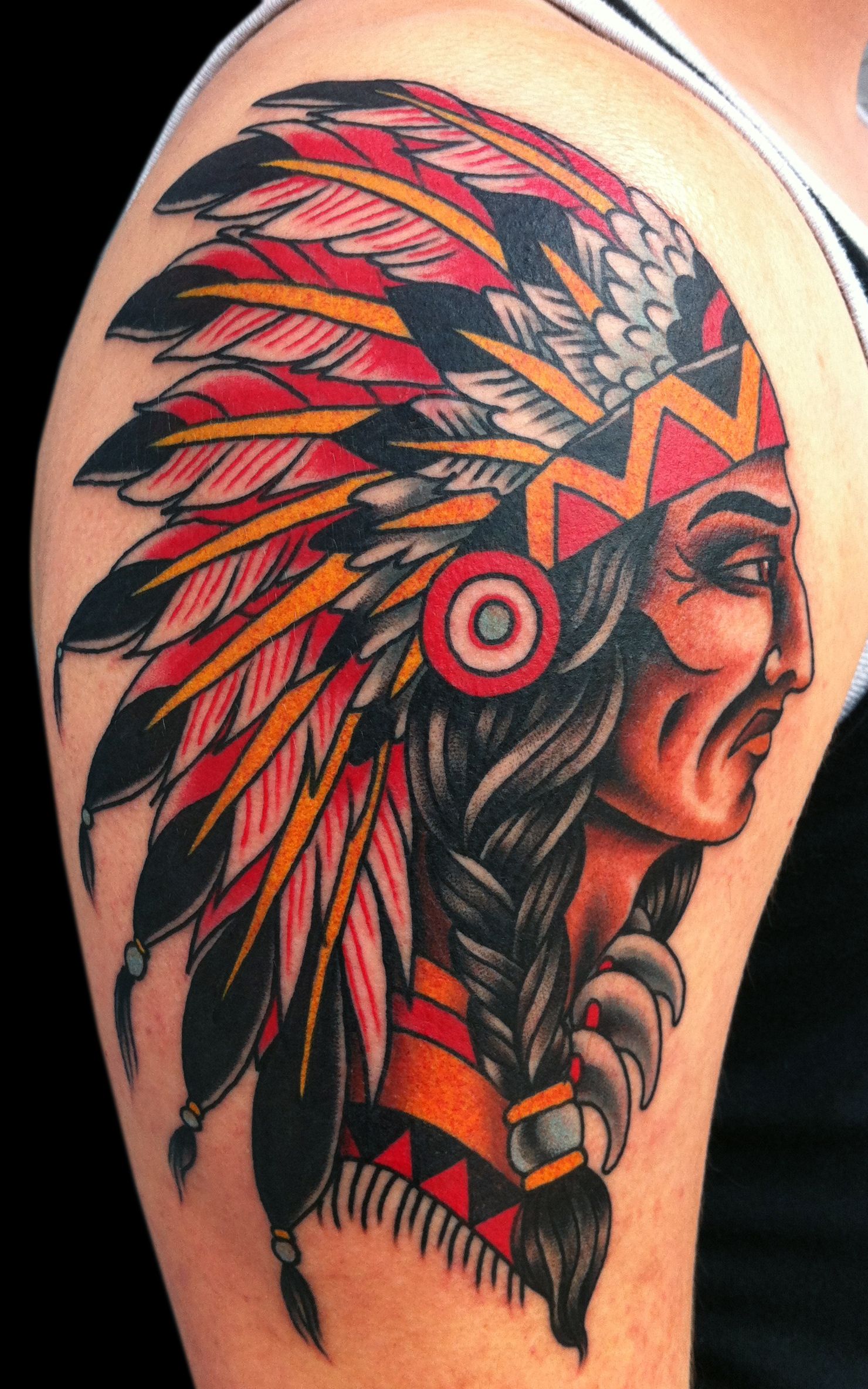 Traditional Indian Chief Tattoo Designs