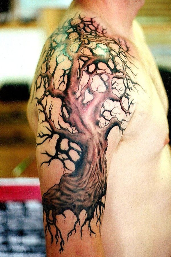 Tree Tattoos Shoulder Men