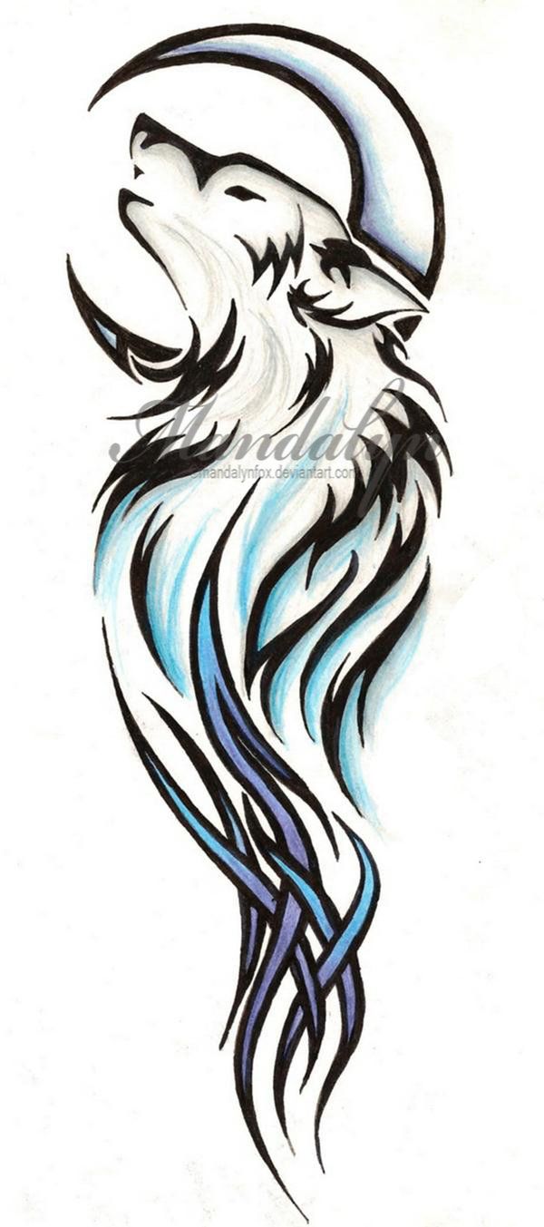 Tribal Wolf Tattoo By Mandalynfox On Deviantart Tribal Wolf Tattoo