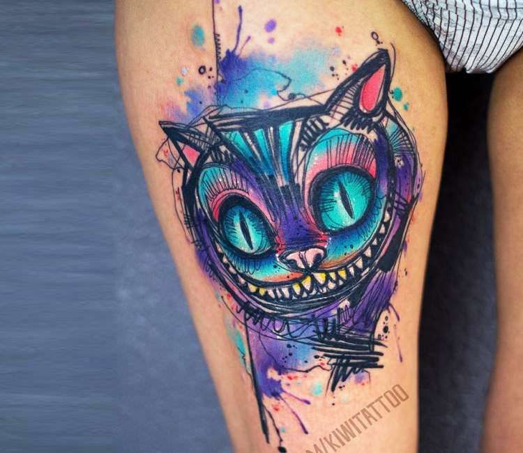 Trippy Cheshire Cat Tattoo: A Vibrant Ink Adventure