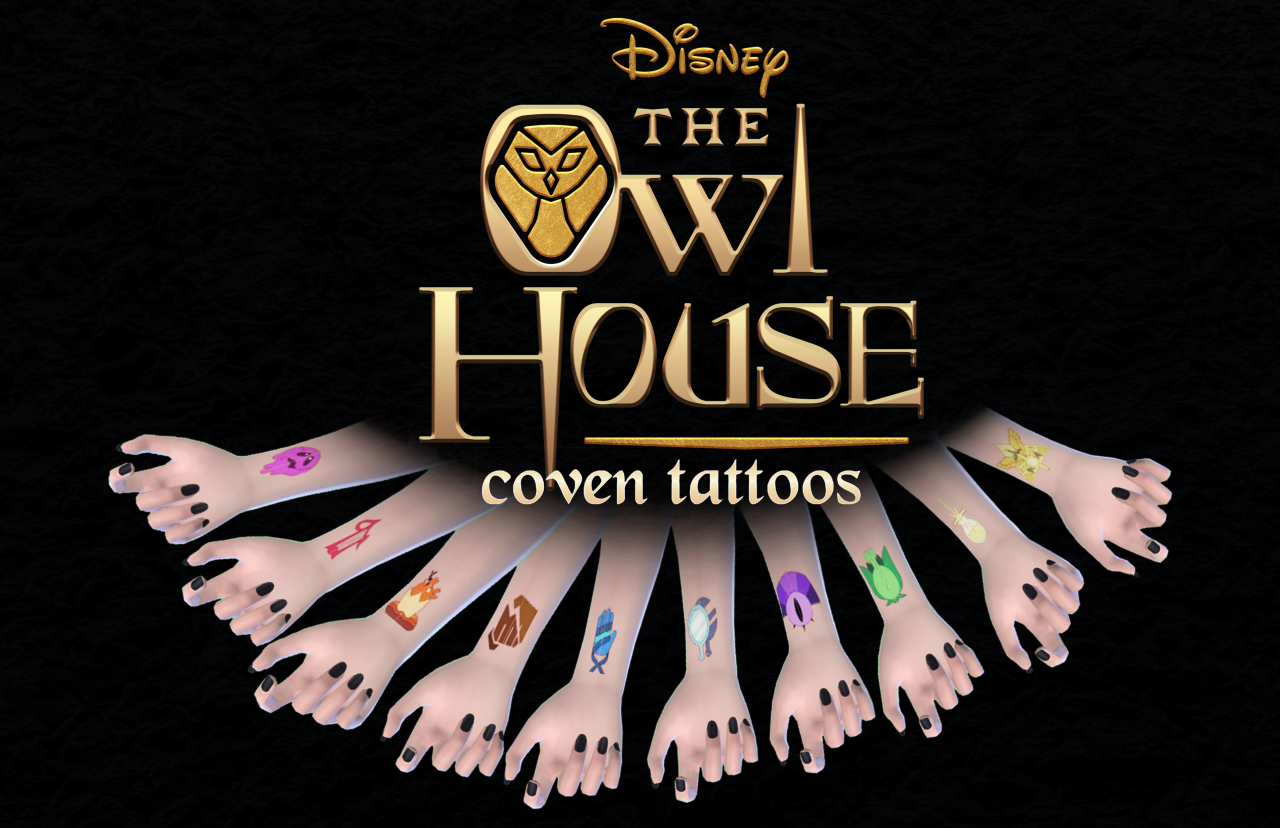 Ts4 Mods By Alice Croft The Owl House Coven Tattoos