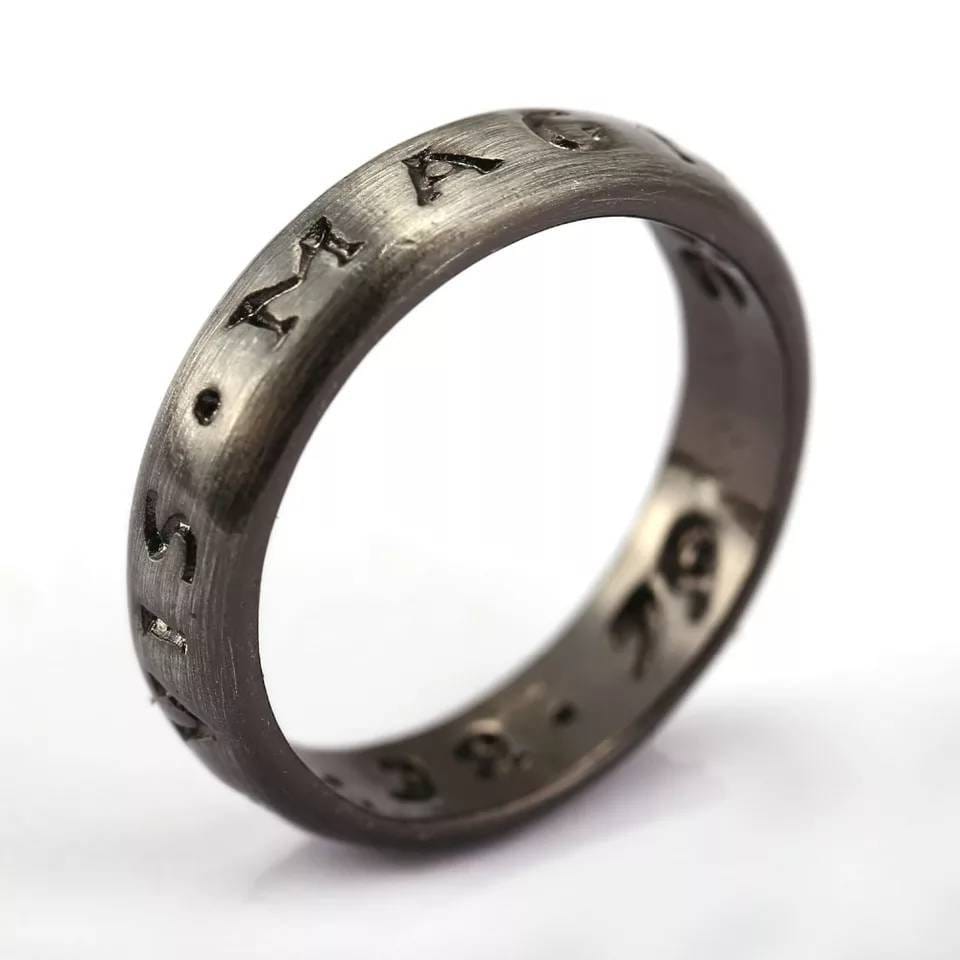 Uncharted Nathan Drake Sic Parvis Magna Ring Silver Etsy