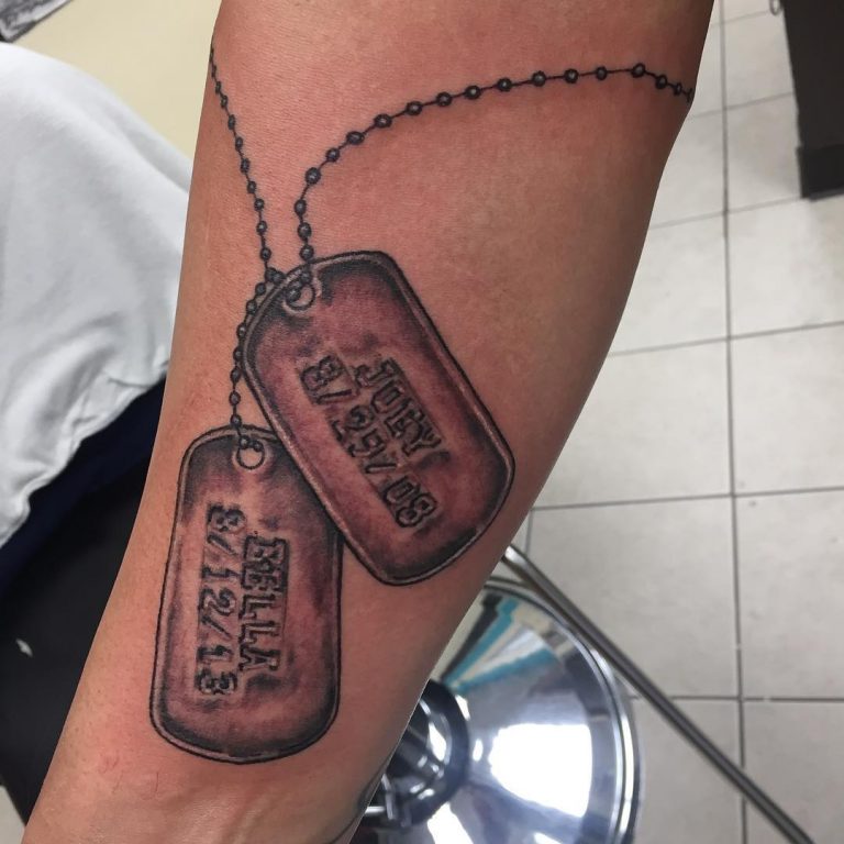 Unique Dog Tag Tattoos Designs And Meanings Tattoo Trends