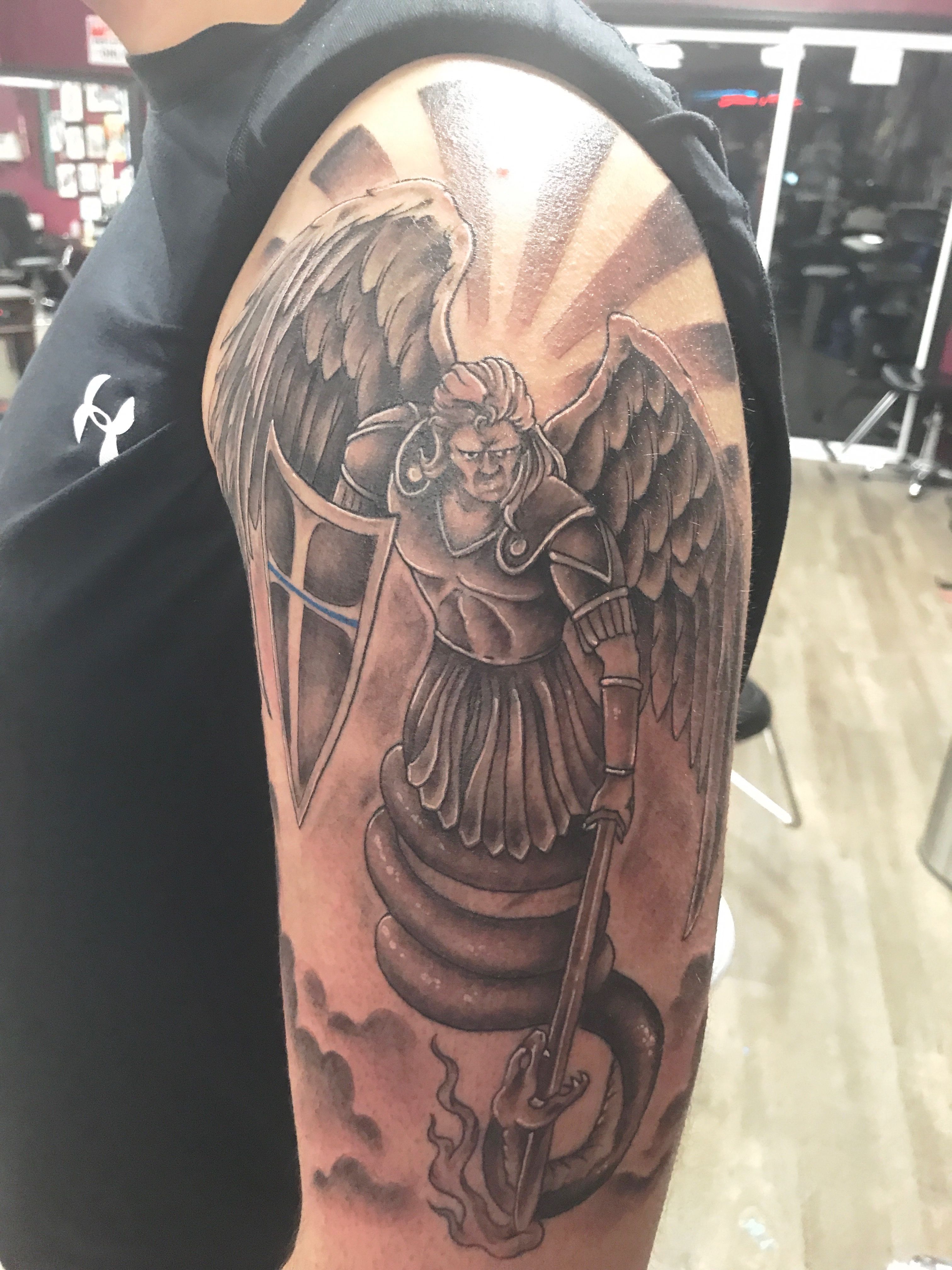 Update 72 St Michael Tattoo On Forearm Latest In Coedo Com Vn