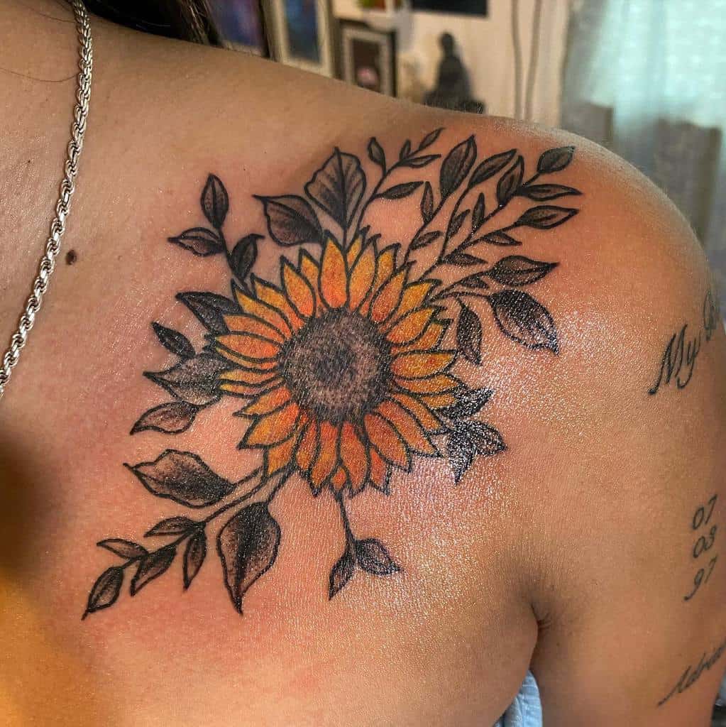 Update 75 Sunflower Tattoo On Shoulder Super Hot In Cdgdbentre