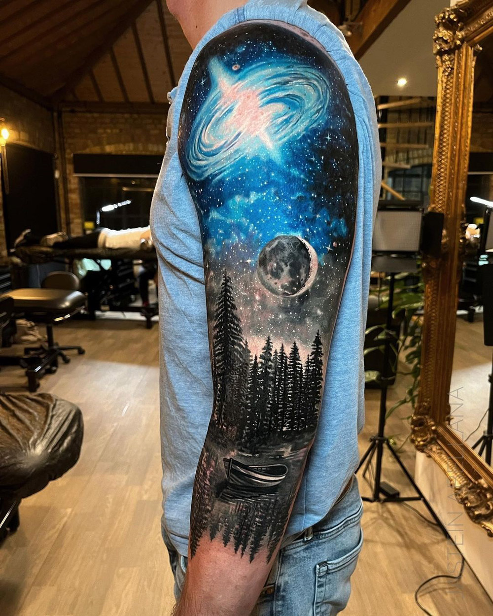 Update 76 Black And White Galaxy Tattoos Latest In Eteachers