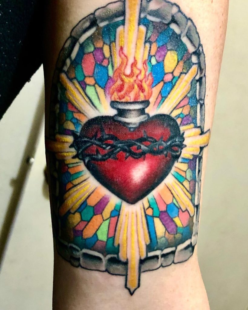 Updated 44 Sacred Heart Tattoo Designs July 2020