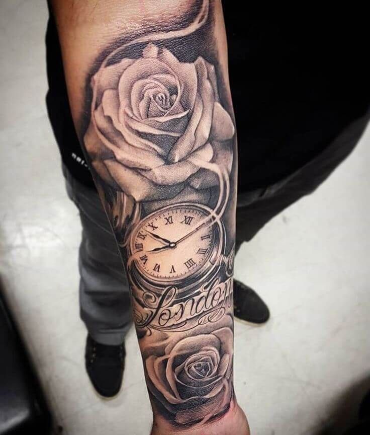 Upper Arm Tattoos For Men Roses